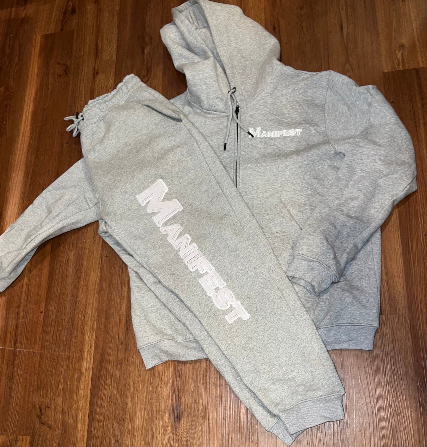 Grey manifest full zip up jogging set